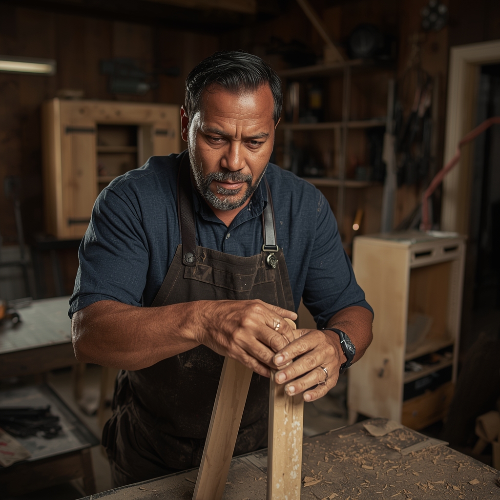 Wood and fabric material samples